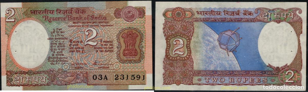 Billetes extranjeros: 11026 INDIA 1985 INDIA 2 RUPEES 1985