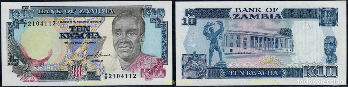 Billetes extranjeros: 11031 ZAMBIA 1991 ZAMBIA 10 KWACHA 1991