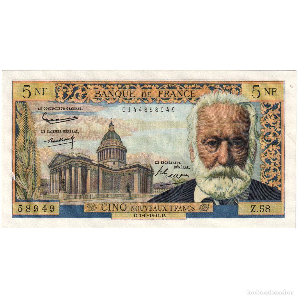 Billetes extranjeros: [#981885] Francia, 5 Nouveaux Francs, Victor Hugo, 1961-06-01, Z.58, EBC