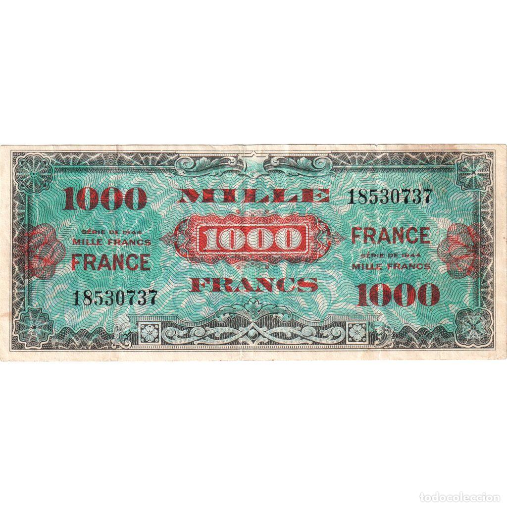 Billetes extranjeros: [#981865] Francia, 1000 Francs, France, Undated (1945), MBC