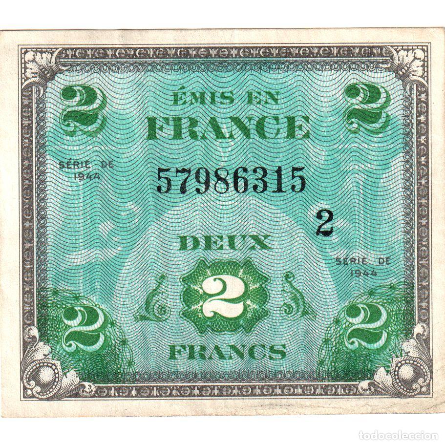 Billetes extranjeros: [#981861] Francia, 2 Francs, Flag/France, 1944, Serie 2, MBC+