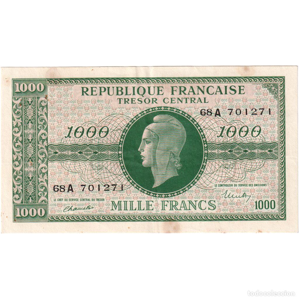 Billetes extranjeros: [#981871] Francia, 1000 Francs, Marianne, 1945, 68A, EBC