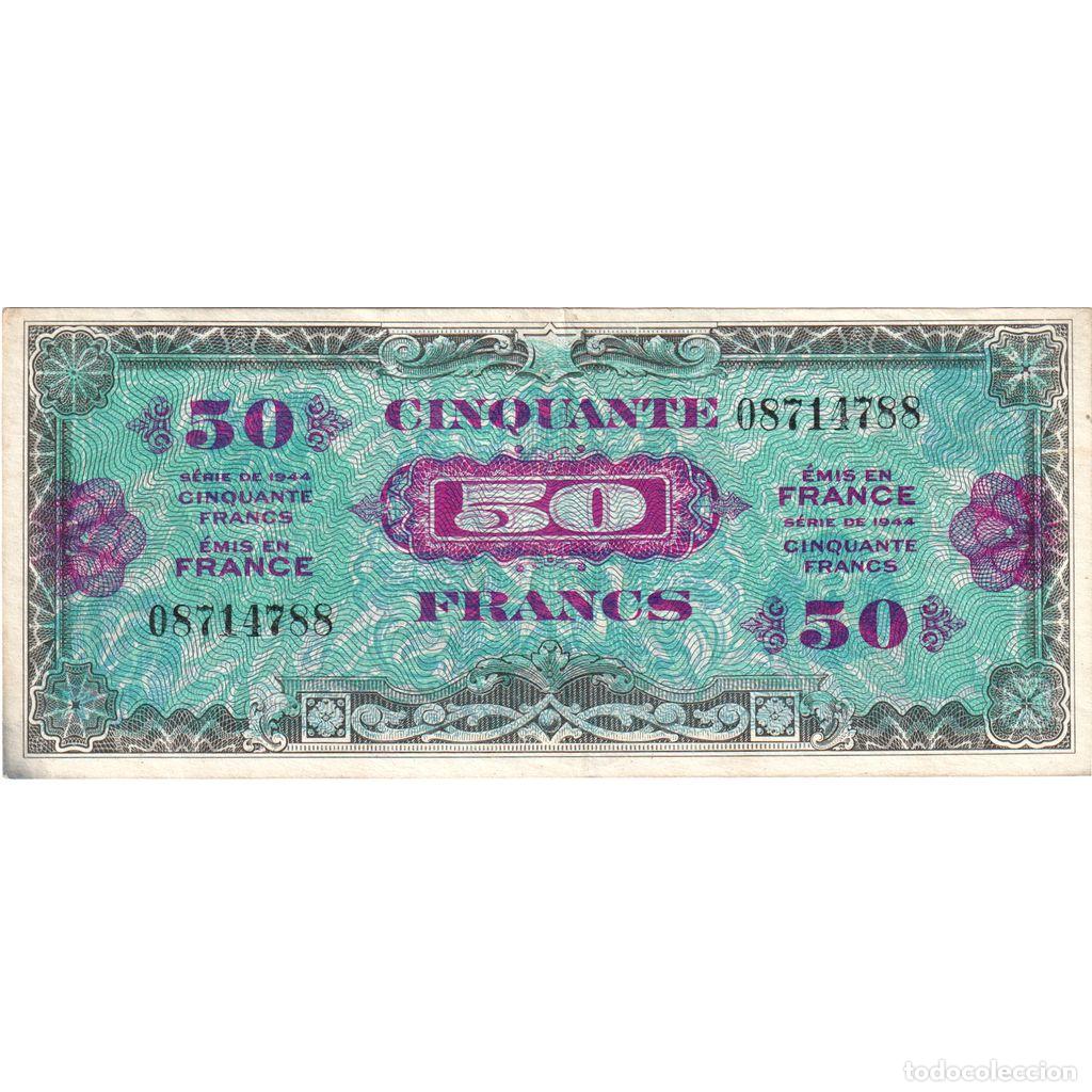 Billetes extranjeros: [#981866] Francia, 50 Francs, Flag/France, 1944, MBC+