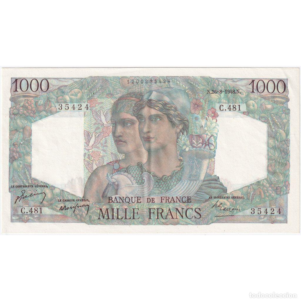 Billetes extranjeros: [#981872] Francia, 1000 Francs, Minerve et Hercule, 1948-08-26, C.481, MBC