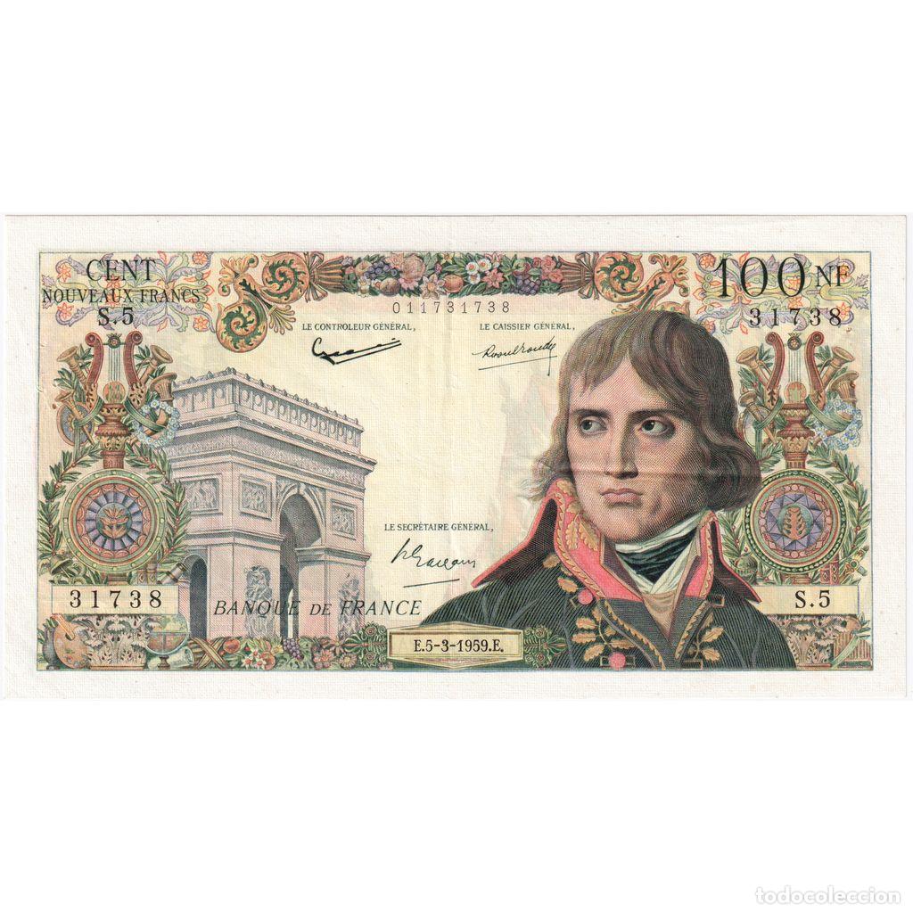 Billetes extranjeros: [#981896] Francia, 100 Nouveaux Francs, Bonaparte, 1959-03-05, s.5, MBC