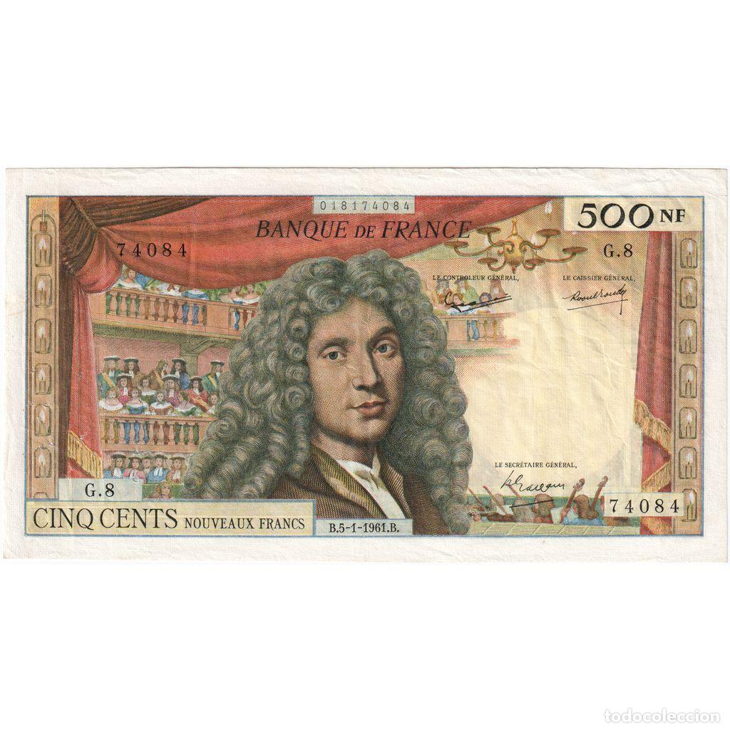 Billetes extranjeros: [#981901] Francia, 500 Nouveaux Francs, Moli&egrave;re, 1961-01-05, G.8, MBC