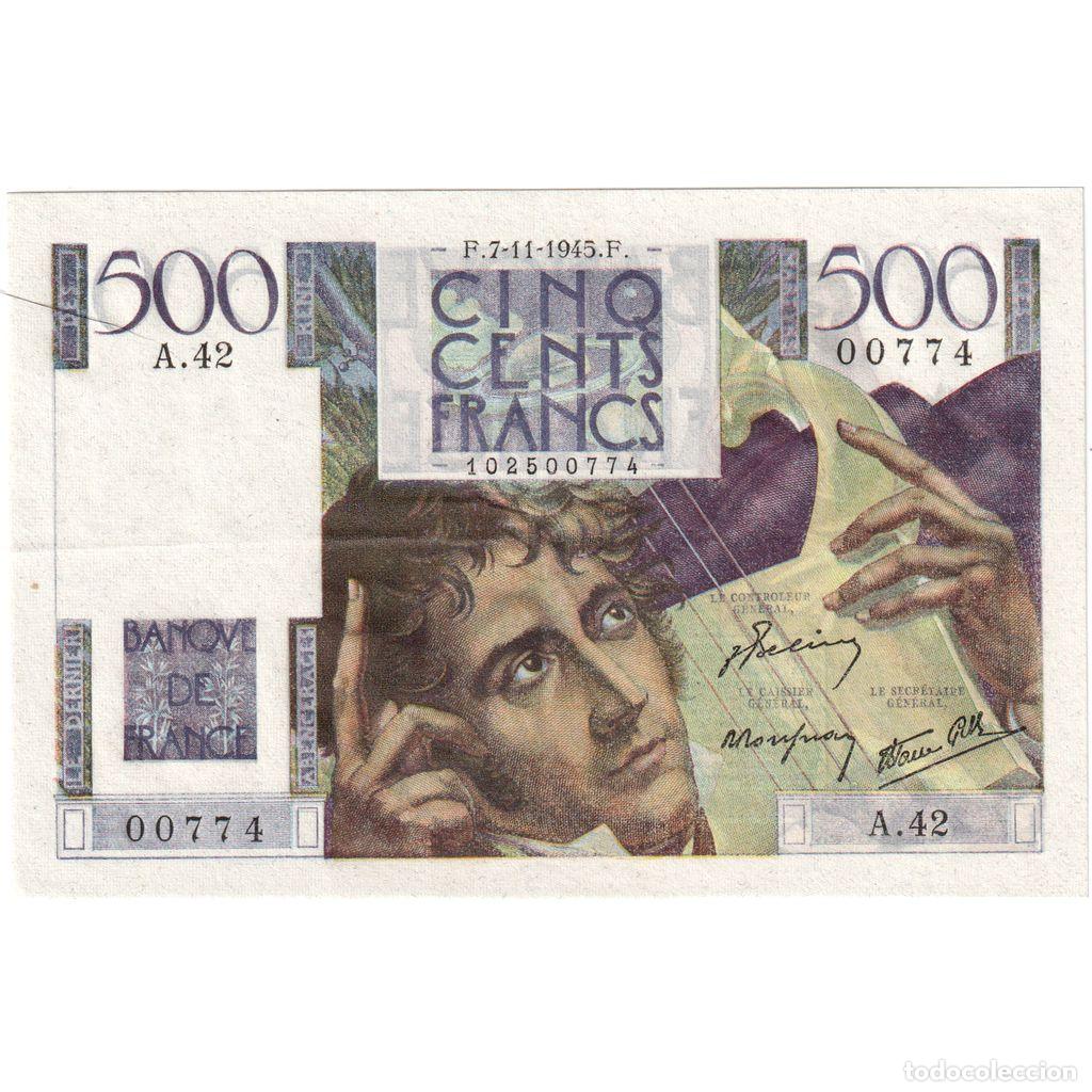 Billetes extranjeros: [#981874] Francia, 500 Francs, Chateaubriand, 1945-11-07, A.42, SC