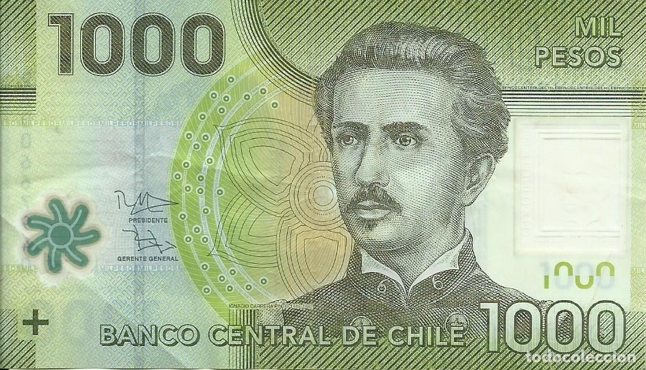Billetes extranjeros: CHILE - 1000 PESOS - 2012 - DB 00667940 - POLIMERO - FOTOS