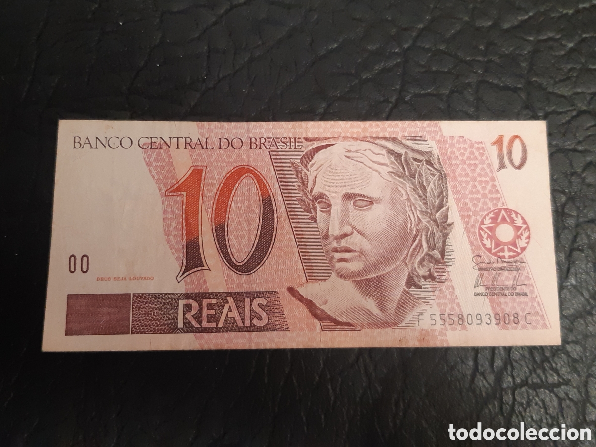 Billetes extranjeros: Billete Brasil 10 reales circulado
