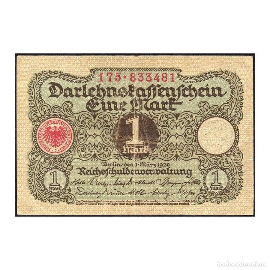 Billetes extranjeros: Alemania 1920 [BLL] 1 Marco Darlehnskassenschein (MBC)