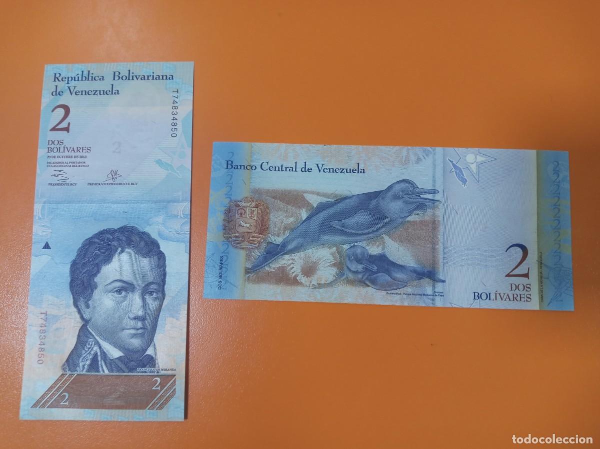 Billetes extranjeros: VENEZUELA 2 BOL&Iacute;VARES 2013