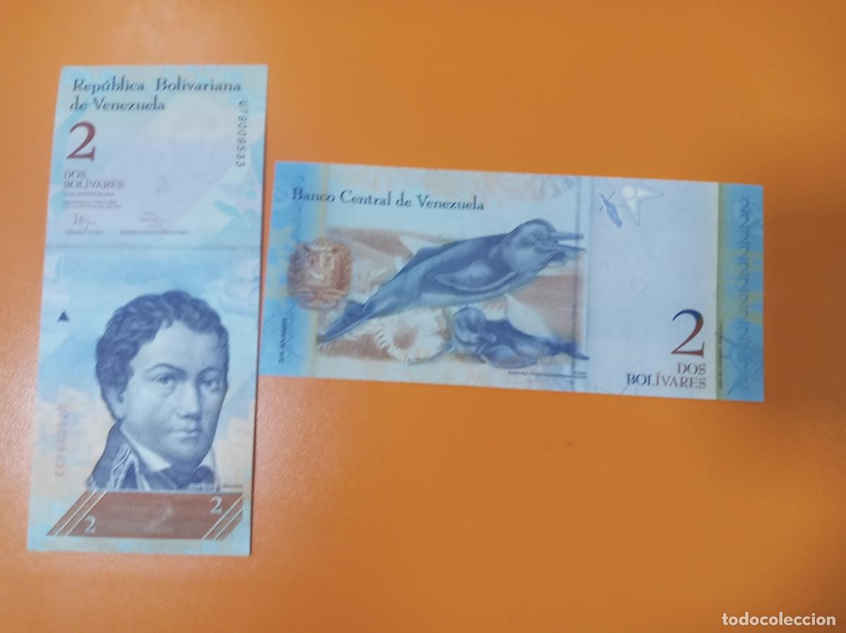 Billetes extranjeros: VENEZUELA 2 BOL&Iacute;VARES 2014