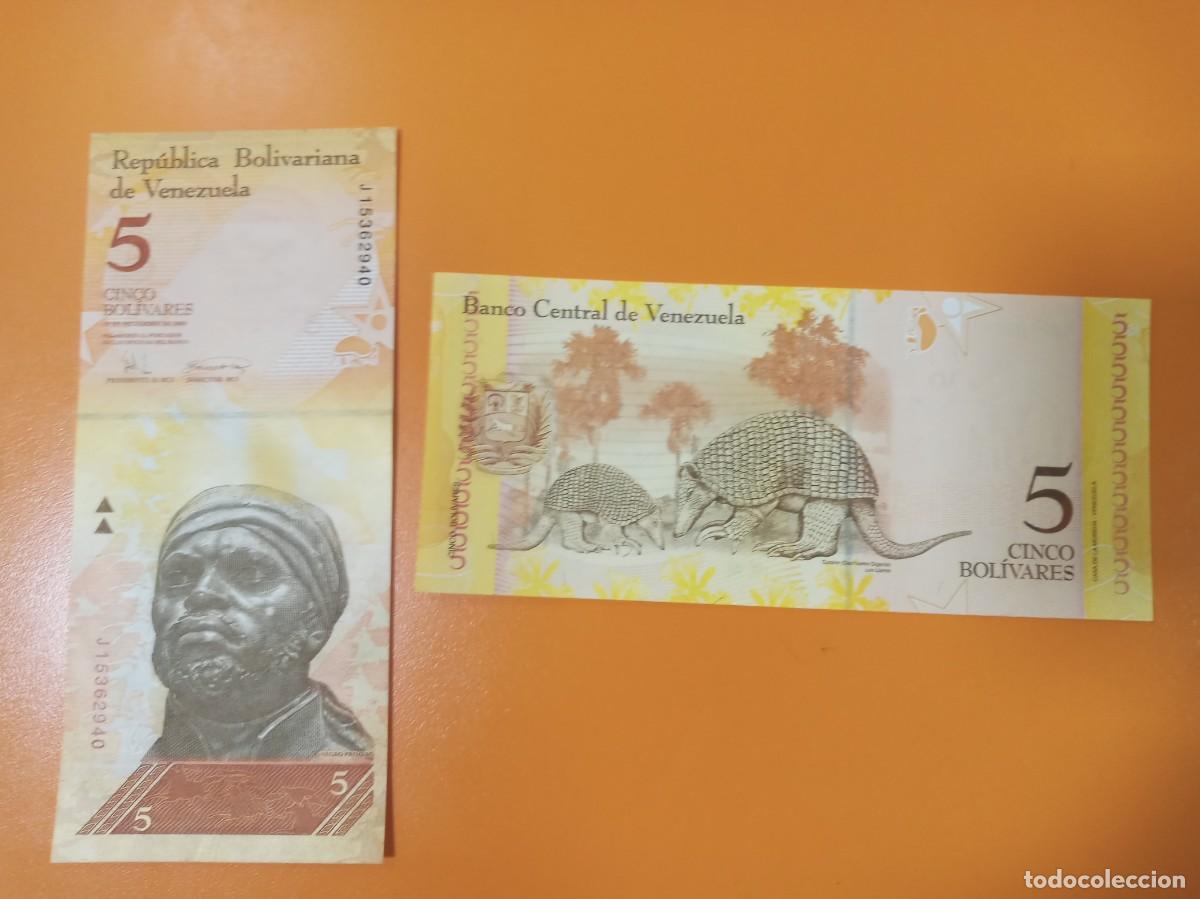 Billetes extranjeros: VENEZUELA 5 BOL&Iacute;VARES 2008