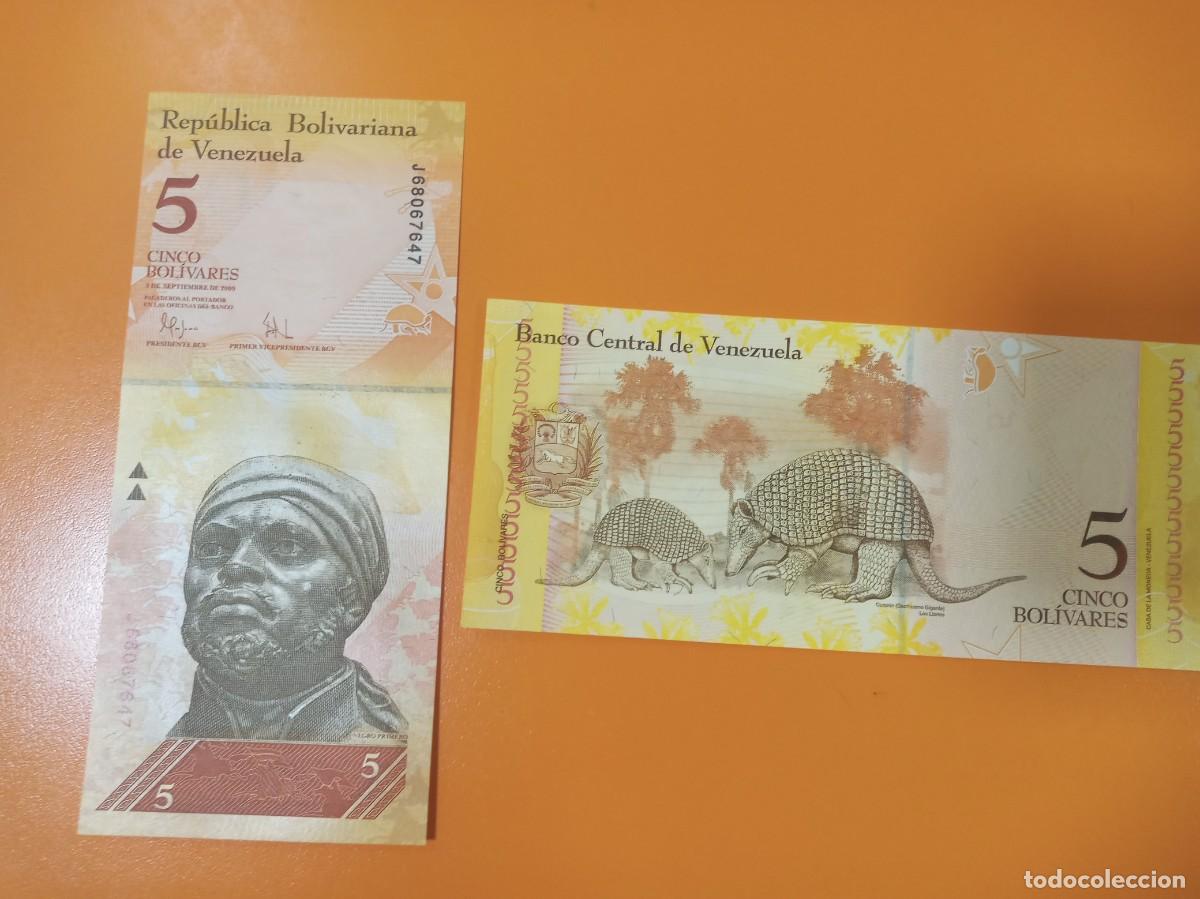Billetes extranjeros: VENEUELA 5 BOL&Iacute;VARES 2009