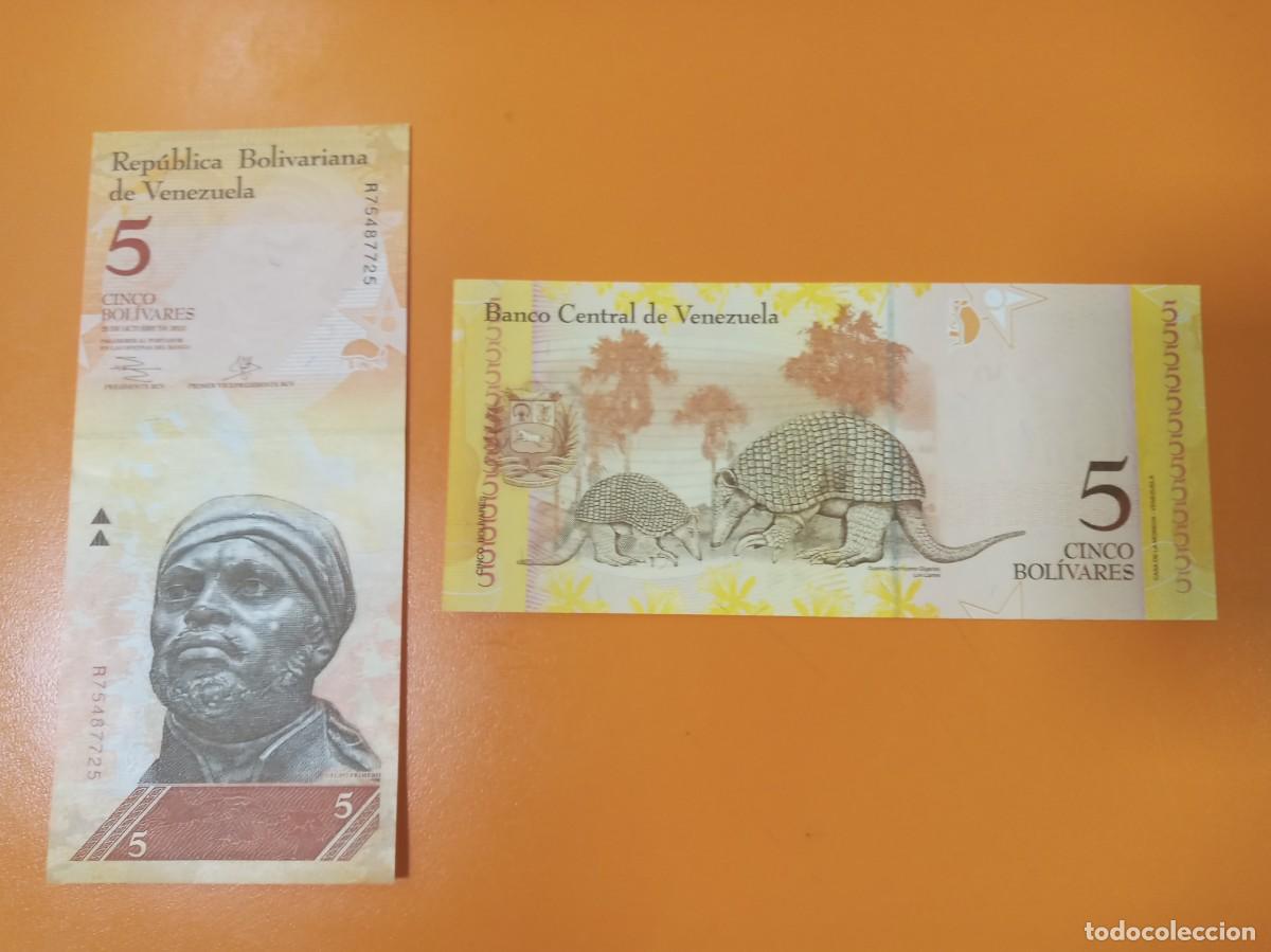 Billetes extranjeros: VENEZUELA 5 BOL&Iacute;VARS 2013 - Foto 1