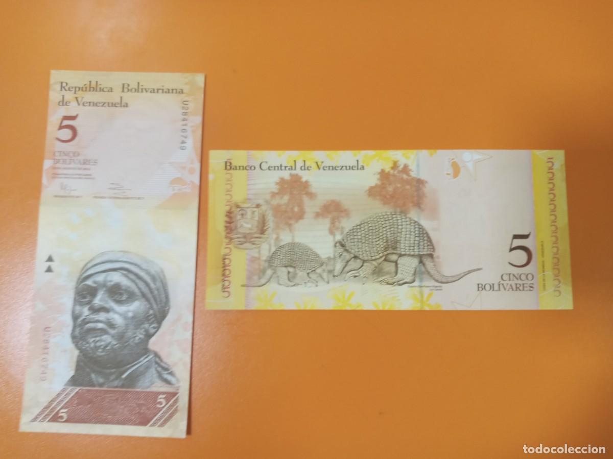 Billetes extranjeros: VENEZUELA 5 BOL&Iacute;VARES 2014