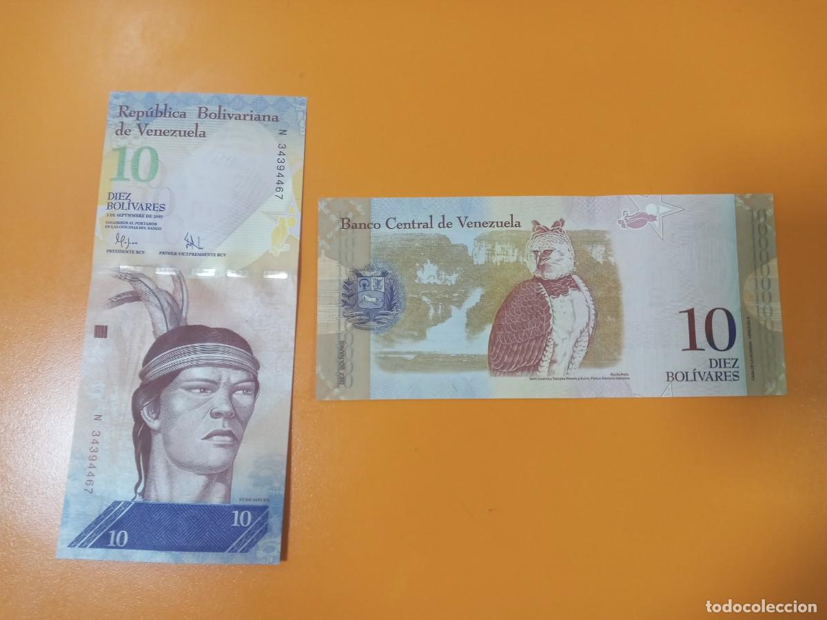 Billetes extranjeros: VENEZUELA 10 BOL&Iacute;VARES 2009