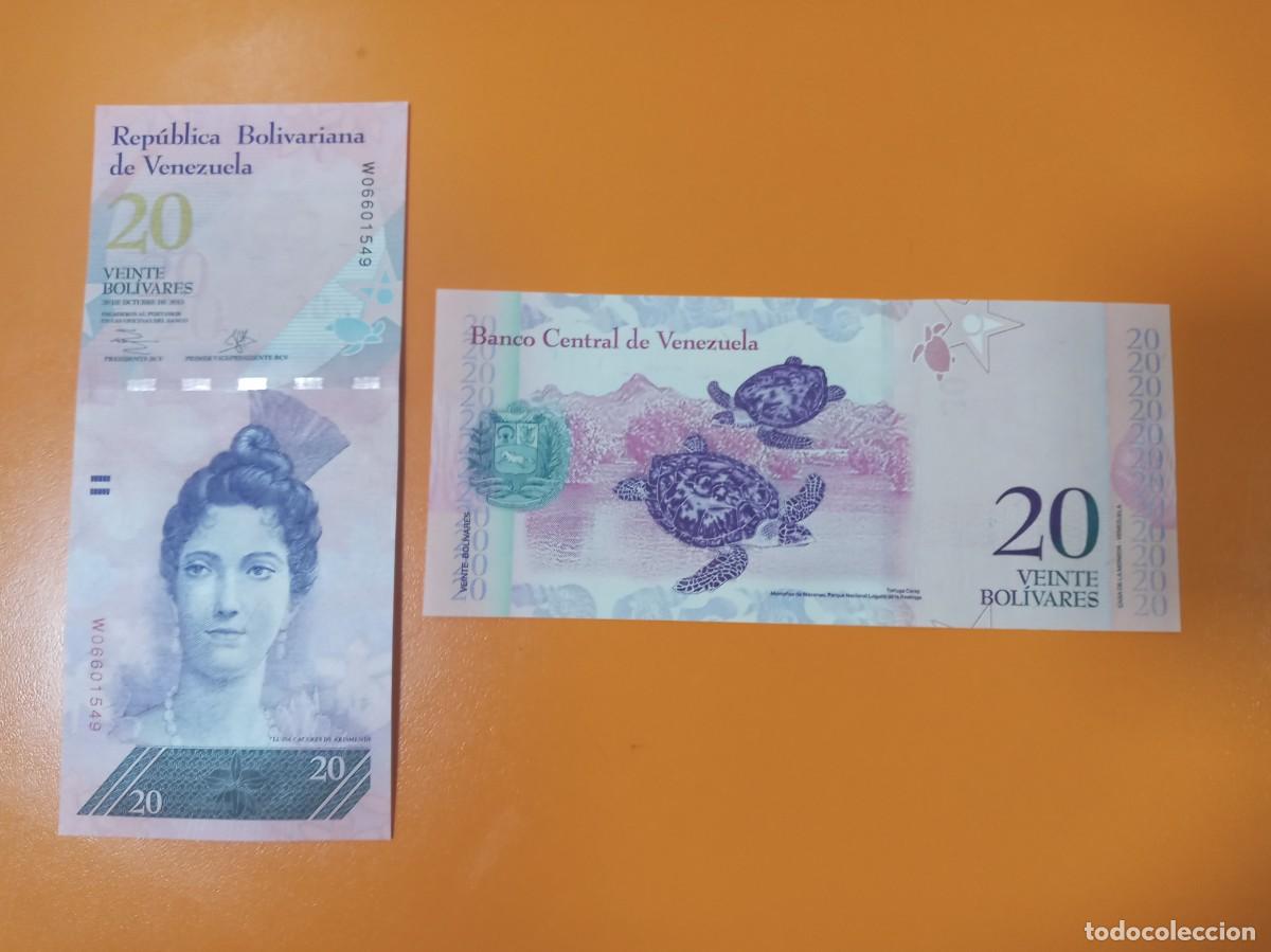 Billetes extranjeros: VENEZUELA 20 BOL&Iacute;VARES 2013