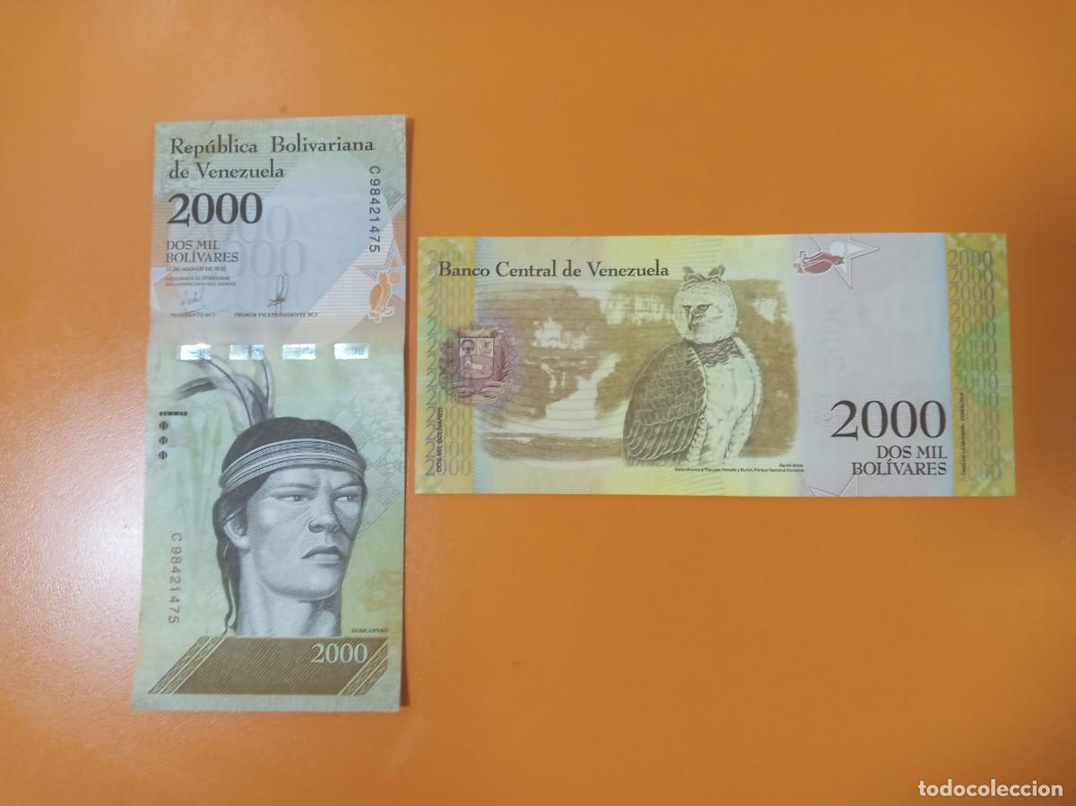 Billetes extranjeros: VENEZUELA 2000 BOL&Iacute;VARES 2016
