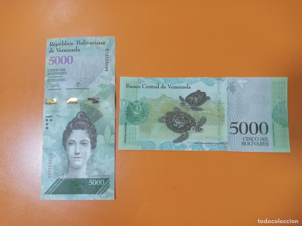 Billetes extranjeros: VENEZUELA 5000 BOL&Iacute;VARES MARZO 2017