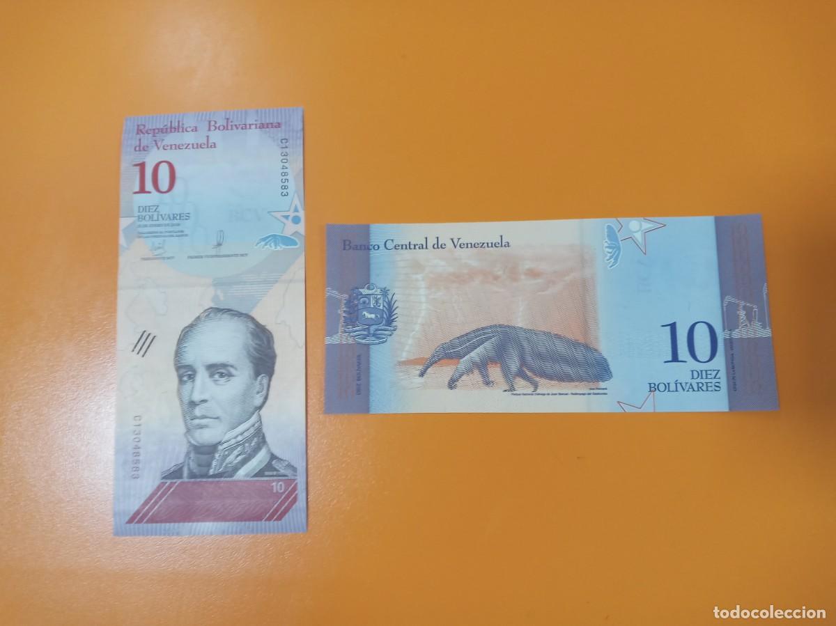 Billetes extranjeros: VENEZUELA 10 BOL&Iacute;VARES 2018