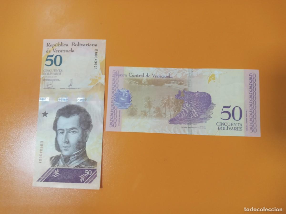 Billetes extranjeros: VENEZUELA 50 BOL&Iacute;VARES MAYO 2018