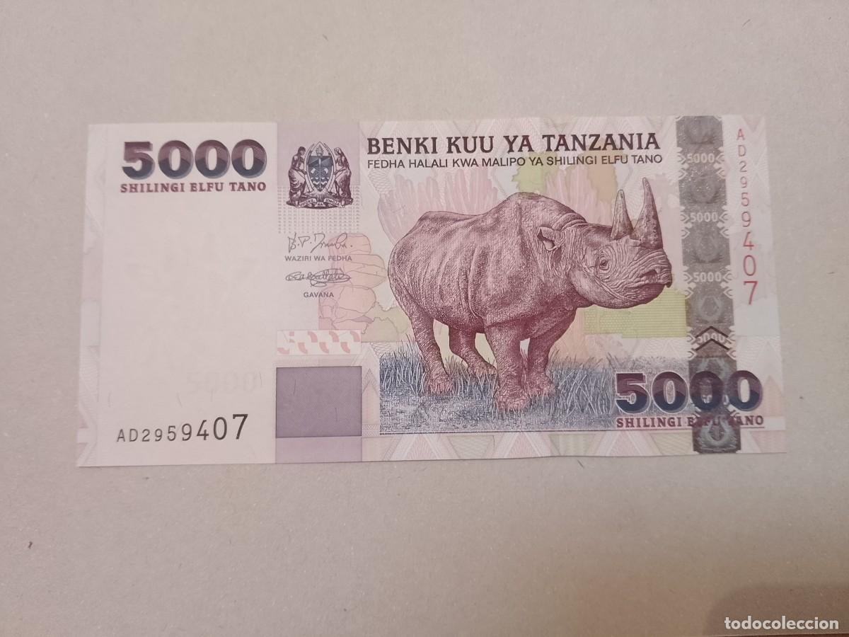 Billetes extranjeros: Billete Tanzania, 5000 schillings, a&ntilde;o 2003, UNC