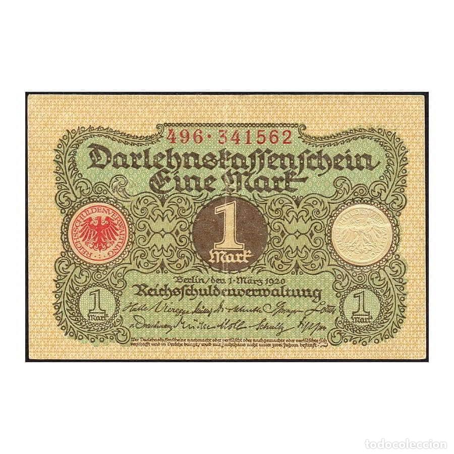 Billetes extranjeros: Alemania 1920 [BLL] 1 Marco Darlehnskassenschein (EBC)