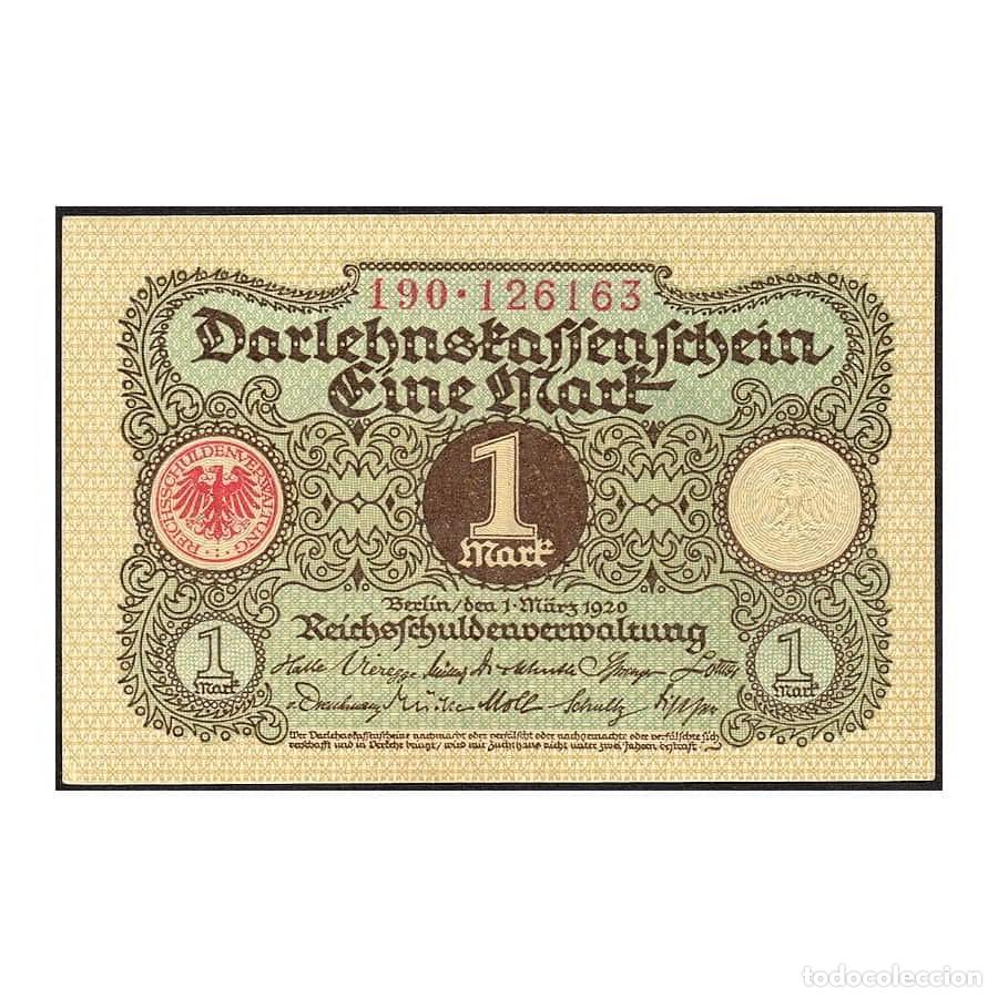 Billetes extranjeros: Alemania 1920 [BLL] 1 Marco Darlehnskassenschein (SC)
