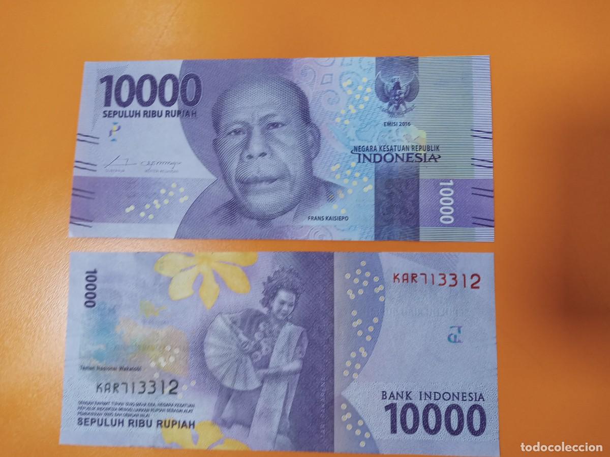 Billetes extranjeros: INDONESIA 10.000 RUPIAS 2016