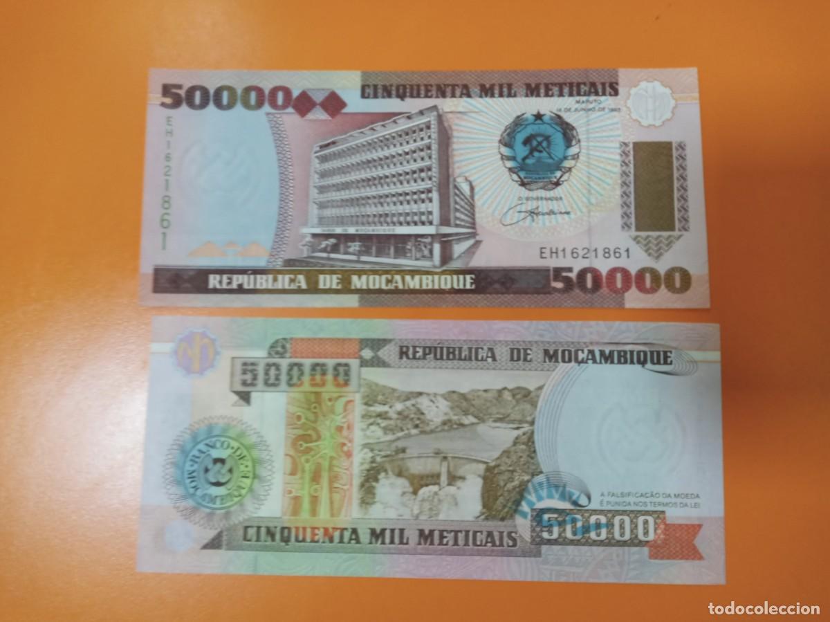 Billetes extranjeros: MOZAMBIQUE 50.000 METICAIS 1993