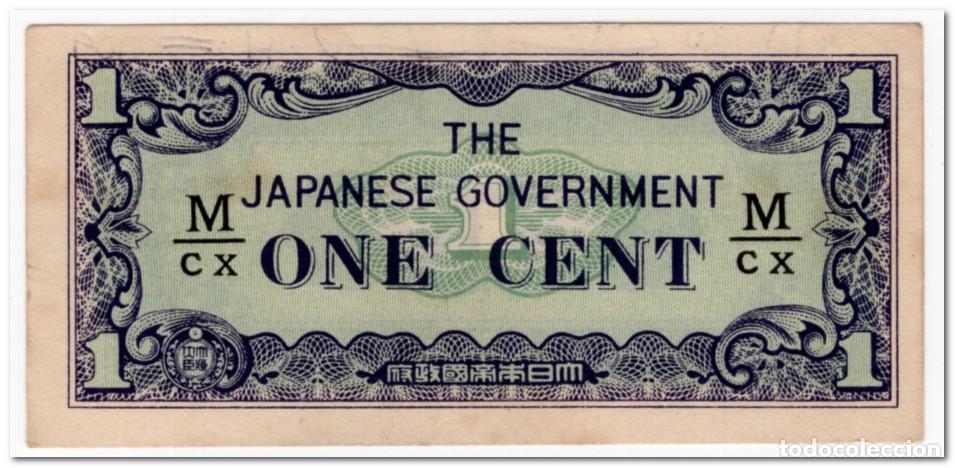 Billetes extranjeros: MALAYA,1 CENT,1942,P.M1b,VF