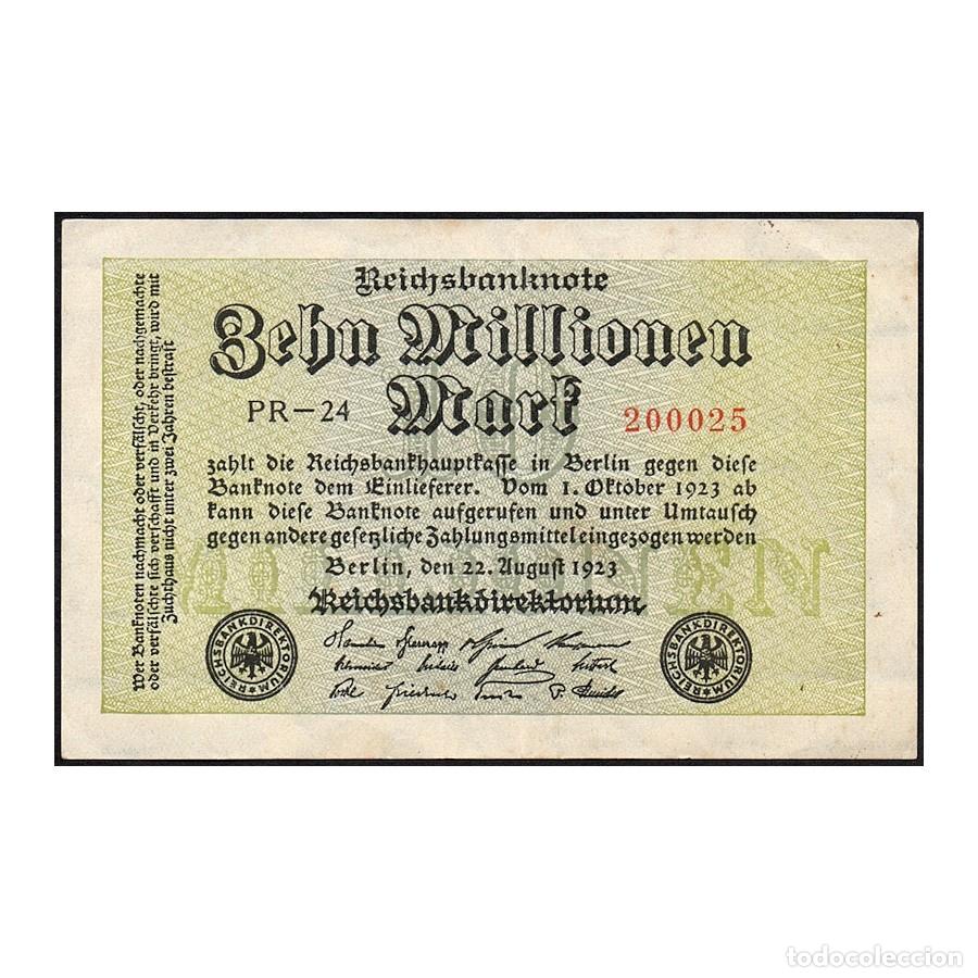 Billetes extranjeros: Alemania 1923 [BLL] 10.000.000 Marcos. Reichsbanknote (EBC)