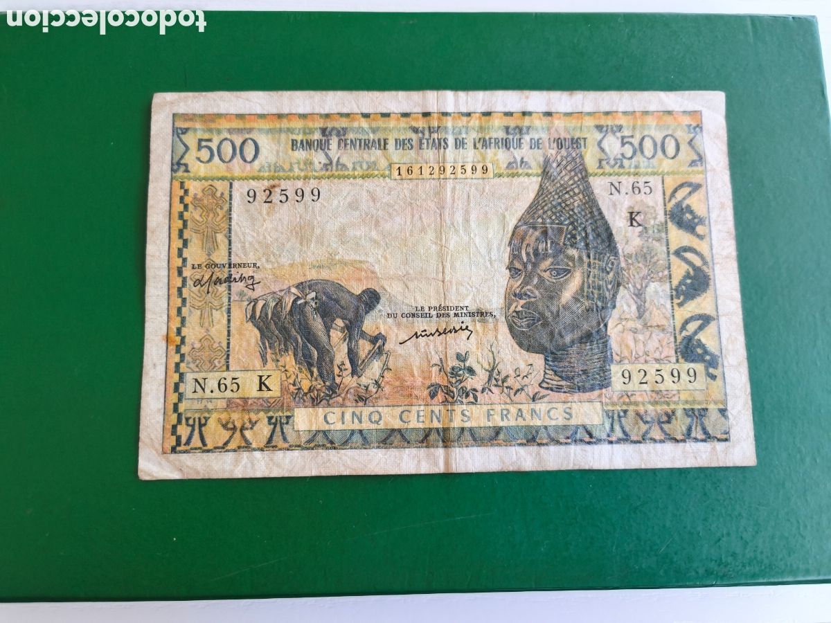 Billetes extranjeros: 500 francos Senegal 1965