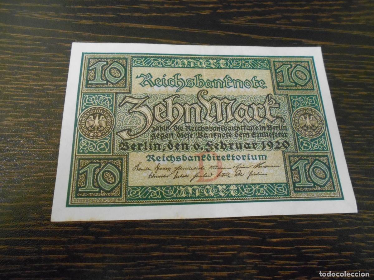 Billetes extranjeros: ALEMANIA-BILLETE ANTIGUO-10 MARCOS-1920-BC
