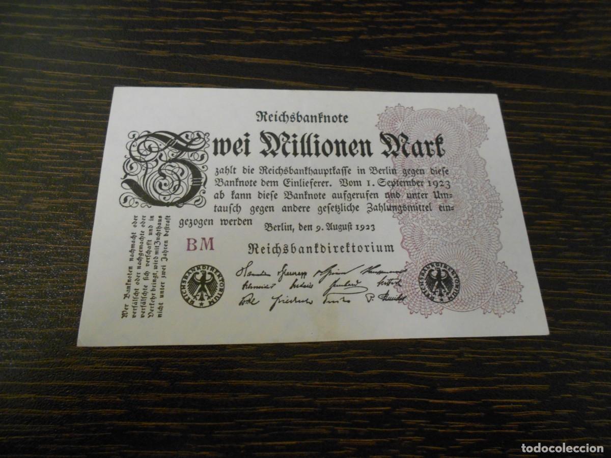 Billetes extranjeros: ALEMANIA-BILLETE ANTIGUO-2.000.000 MARCOS-1923-MBC