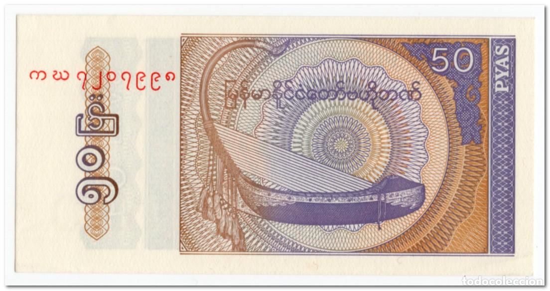 Billetes extranjeros: MYANMAR,50 PYAS,1994,P.68,UNC