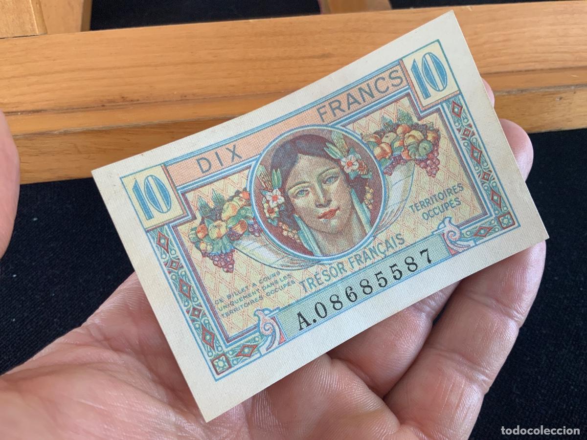 Billetes extranjeros: Billete de 10 francos francs 1947, Territoires Occupes, territorios ocupados. Excelente conservacion