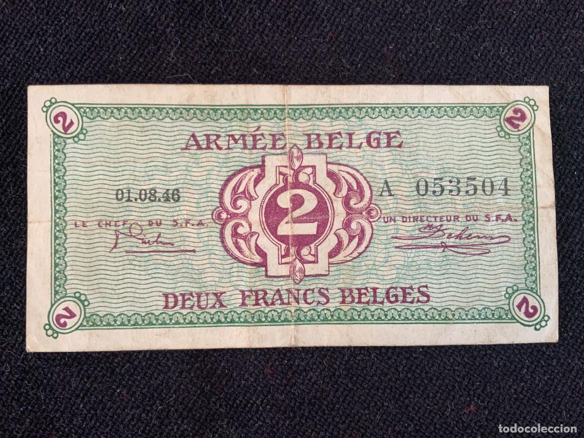 Billetes extranjeros: Billete de 2 francs 1946, armee belge.