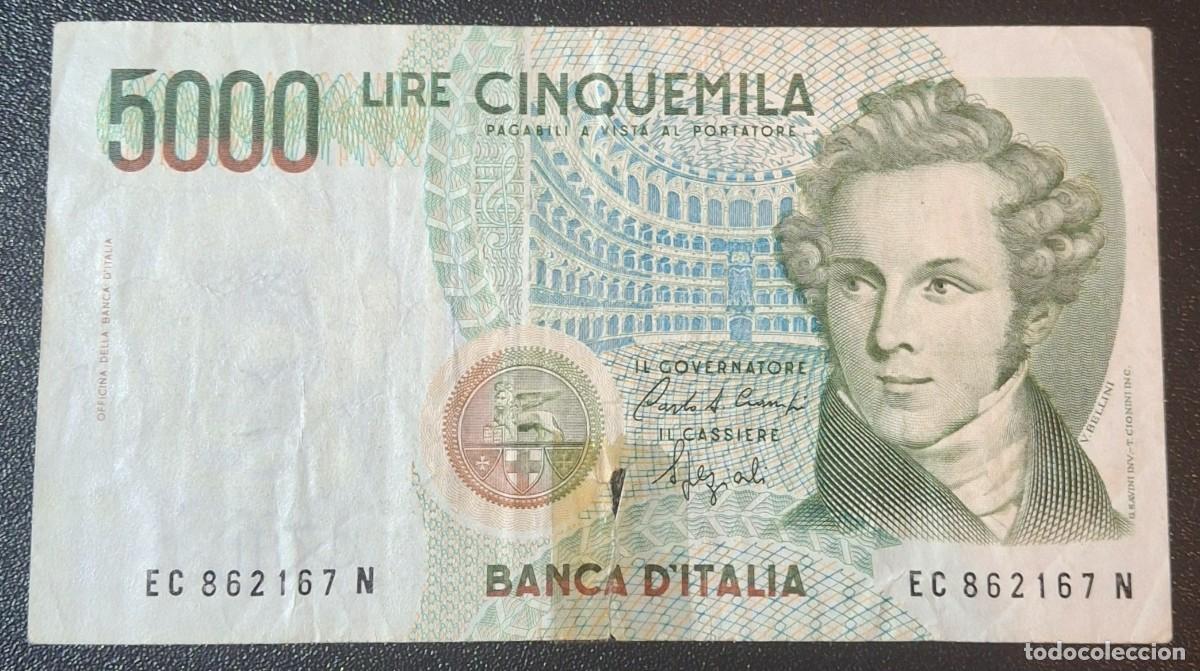 Billetes extranjeros: ITALIA 5000 Liras 1988 Pick-111b (MBC+)