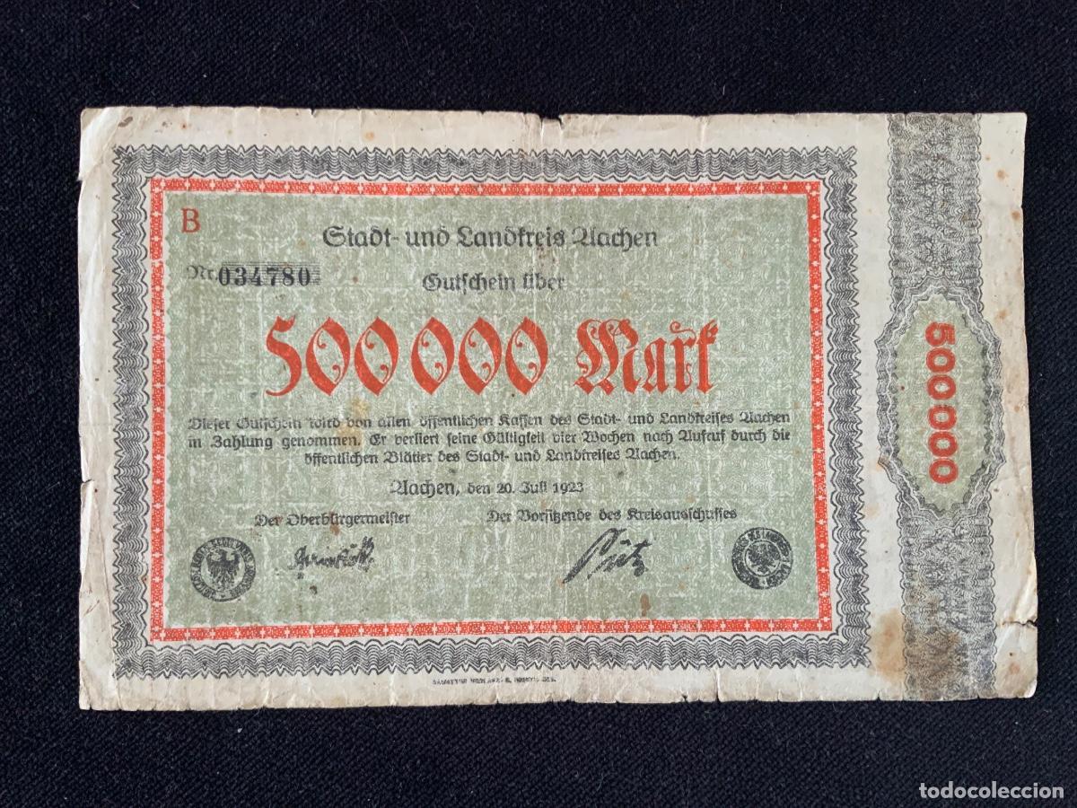 Billetes extranjeros: Billete de 500000 mark 1923, alemania.