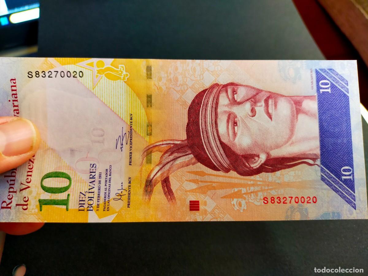 Billetes extranjeros: BILLETE DE 10 DIEZ BOLIVARES 3 FEBRERO 2011 REPUBLICA VENEZUELA EXCEPCIONAL CONSERVACIONCION