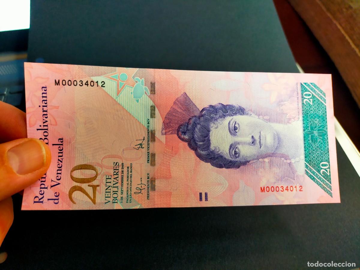 Billetes extranjeros: BILLETE DE 20 VEINTE BOLIVARES 3 SEPTIEMBRE 2009 REPUBLICA VENEZUELA EXCEPCIONAL CONSERVACION