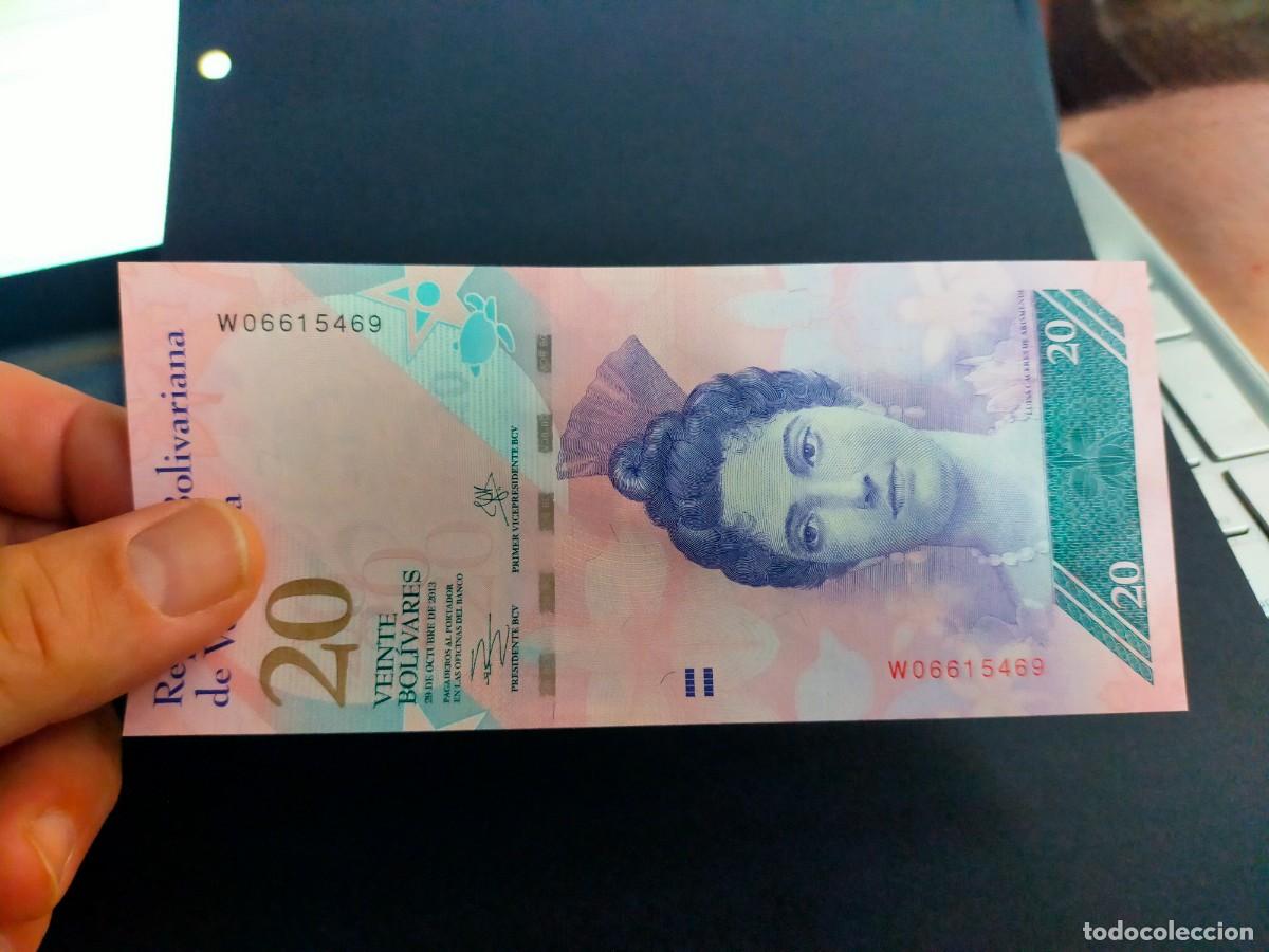 Billetes extranjeros: BILLETE DE 20 VEINTE BOLIVARES 29 OCTUBRE 2013 REPUBLICA VENEZUELA EXCEPCIONAL CONSERVACION