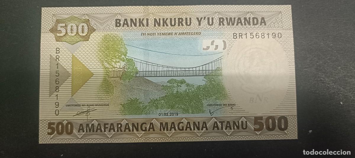 Billetes extranjeros: RUANDA(RWANDA) 500 AMAFARANGA 2019 S/C P=42