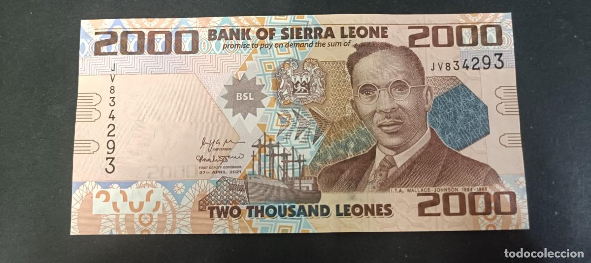 Billetes extranjeros: SIERRA LEONA 2000 LEONES 2021 S/C P=NEW