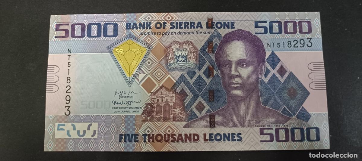 Billetes extranjeros: SIERRA LEONA 5000 LEONES 2021 S/C P=NEW