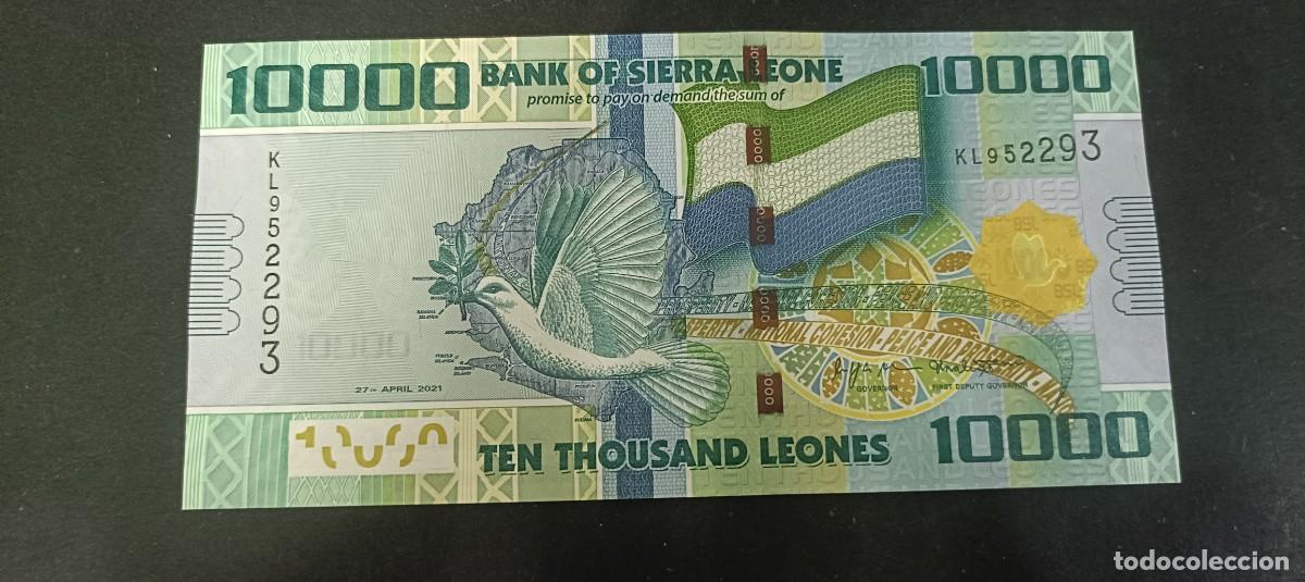 Billetes extranjeros: SIERRA LEONA 10000 LEONES 2021 S/C P=NEW