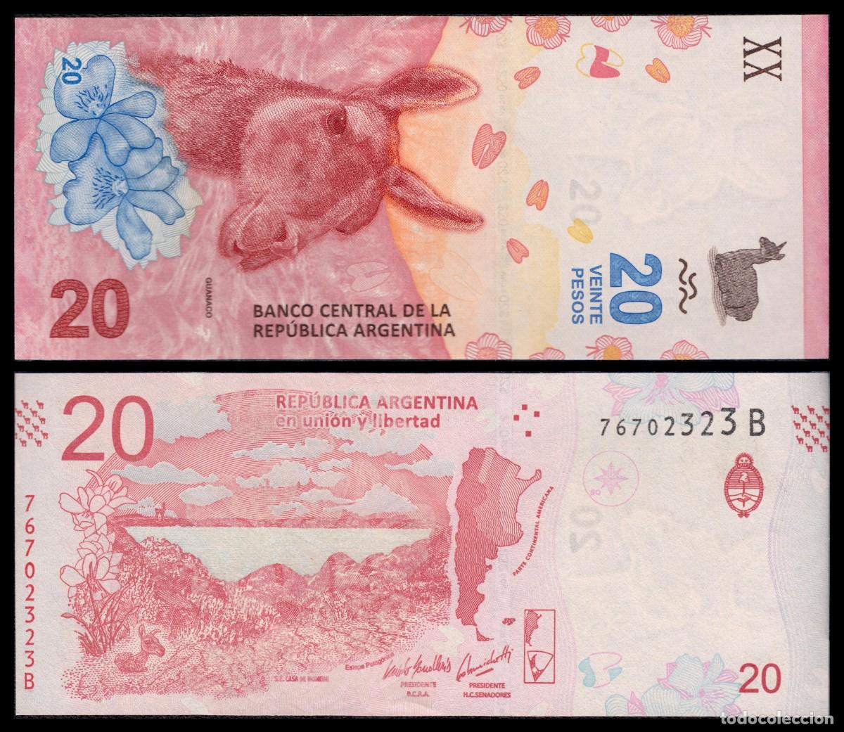 Billetes extranjeros: Argentina 20 Pesos 2017 (Serie B) Pick 361b SC