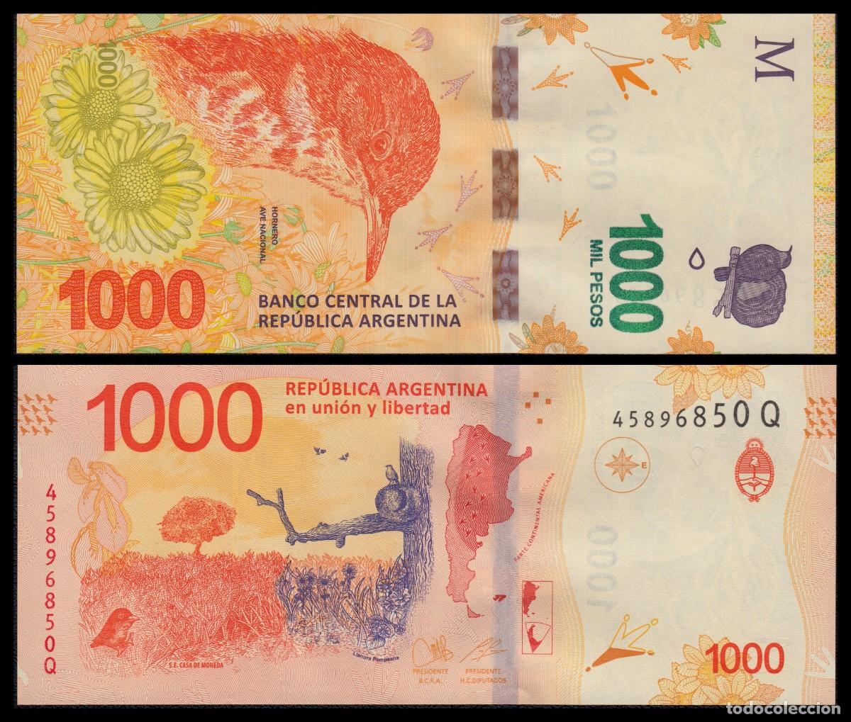 Billetes extranjeros: Argentina 1.000 Pesos 2017 (Serie Q) Pick 366e(1) SC